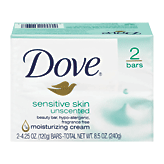Dove  sensitive skin beauty bar, 1/4 moisturizing cream Full-Size Picture